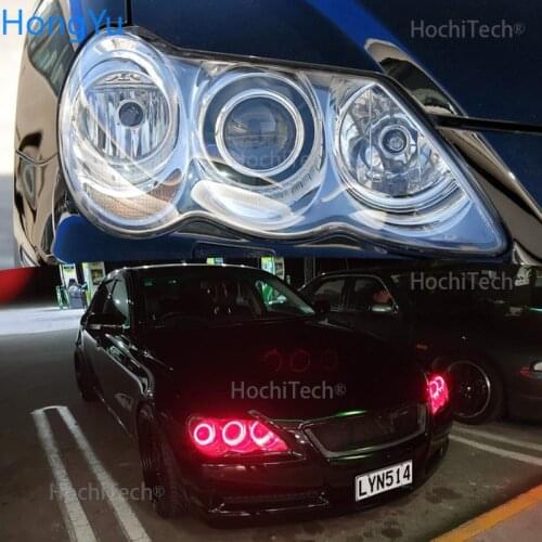 For Toyota Mark X Mark-X REIZ 2004-2009 Multi-color Led Angel Eyes Kit RGB Halo Rings Daytime Light DRL
