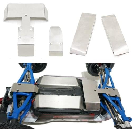 For TRAXXAS SUMMIT E-REVO SLASH VXL 1:16 Stainless Steel Chassis Armor RC Car High Quality Metal Upgrade Parts