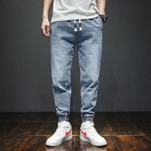 Fashion Streetwear Men Jeans Large Size M-7XL Printed Designer Denim Cargo Pants Slack Bottom Joggers Pants Hip Hop Jeans Men