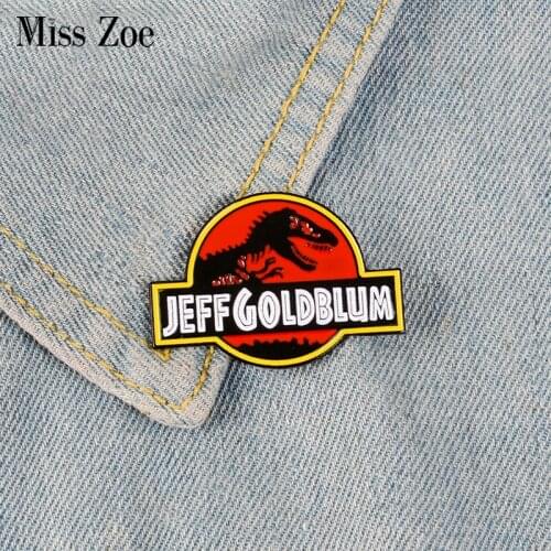 Movie Jurassic Enamel Pins Dinosaur Badges Custom Brooches Pastel Lapel pin Denim Shirt Dark Punk Adventure Jewelry Gift Fans