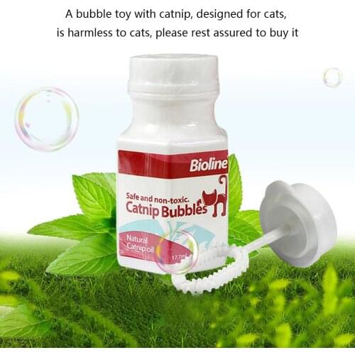 17.7ML Pet Toy Catnip Bubbles Cat Essential Oil Spray Interactive Harmless Easy To Use Promote Harmony For Cats Kitten Kitty