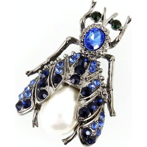 Best Lovely Crystal Cicada Costume Brooch For Occasions Jewelry Black Hot Personality High Quality Insect Brooch