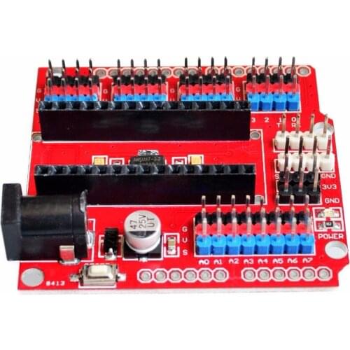 Multi-Function Funduino Nano Shield Expansion Board for Electric DIY SCM - Orange + Black (NANO SHIELD) For na