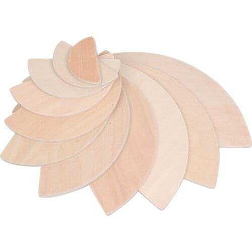 Unpainted Wooden Stack Building Block Set Shape Matching Kids DIY Fun Game Toy