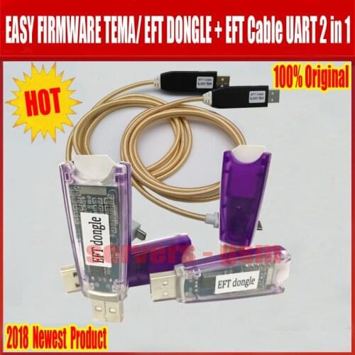 Newest 100% Original EFT DONGLE / EASY FIRMWARE TEMA KEY + EFT Cable UART 2 in 1