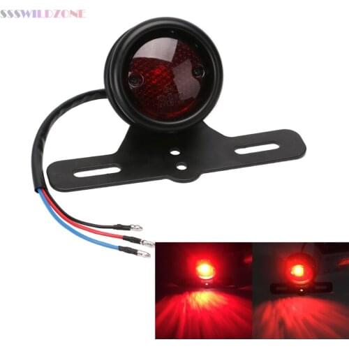 New motorcycle retro LED taillights apply to Harley General Model license plate lights cafe racing brake alert lights
