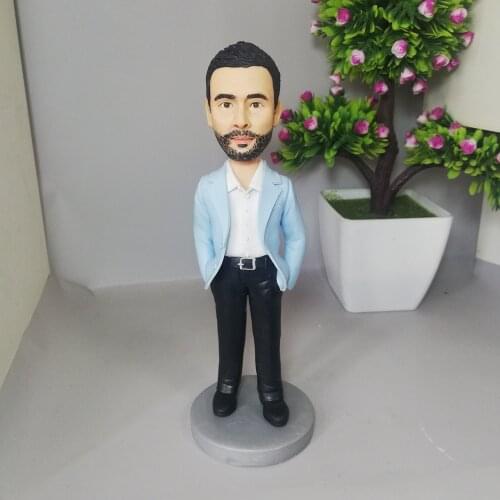 Personalized Figurine 18 cm Height Polymer Clay DIY Style Hand-made Real-man Customization Doll Crafts Collections Birthday Gift