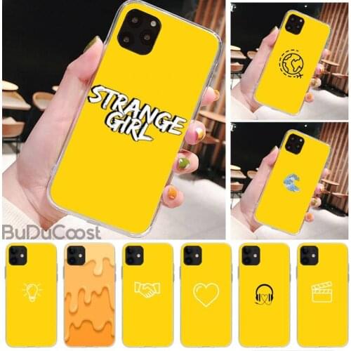 Riccu yellow aesthetic icons Phone Case For iPhone 11 12 pro XS MAX 8 7 6 6S Plus X 5S SE 2020 XR cover