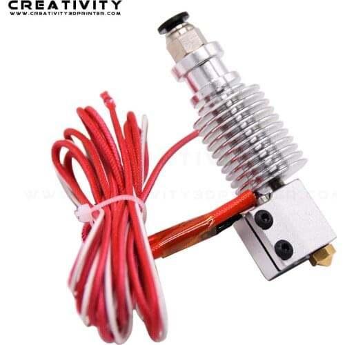 3D Printer Parts V6 Hotend Kit with Volcano Nozzle All Metal J-Head 1.75/0.4mm Nozzle 12V/24V 40W Extruder Kit