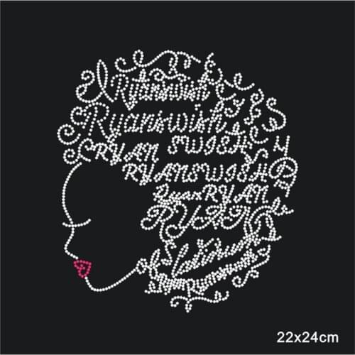 Rhinestone Transfer Garment Rhinestones Heat Transfers For Clothes 2Pieces/lot Motif Rhinestones T-Shirt Accessories For Craft