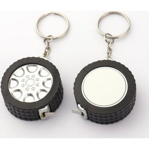 Thermal Transfer Steel Tape Measure Keychain for Christmas Valentine Day