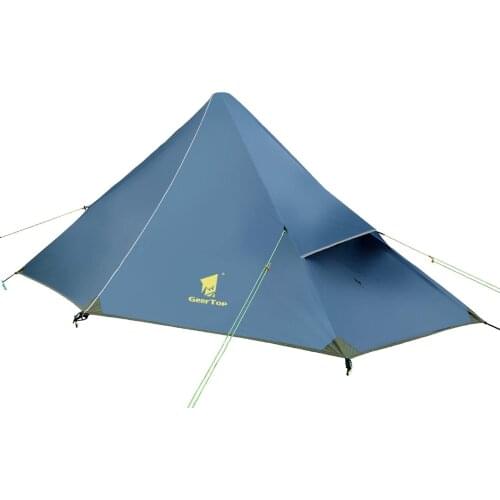 GeerTop Ultralight Camping Tent 1 Person 3 Season Portable Compact Backpacking No Trekking Poles Outdoor Hiking Road Trip