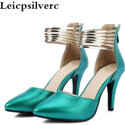 Summer new style European and American fashionable with elegant fashion temperament zipper high heel women shoes