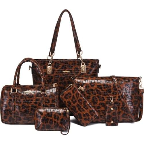 Pink Sugao Women Handbags High Quality PU Leather Shoulder Messenger Bag Female Clutch And Purse Luxury Crossbody Bags 5 Pcs