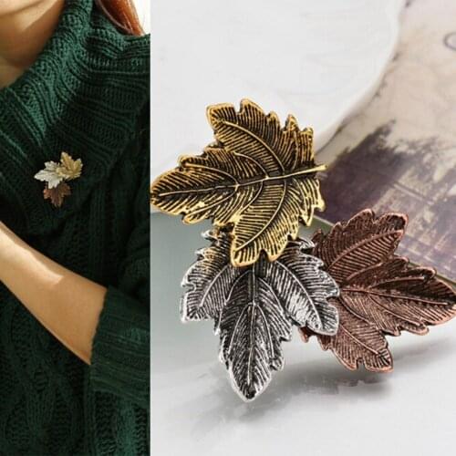 Brooch Mujer Vintage Pin Maple Leaf Brooch Brooches Pins Exquisite Collar For Women Dance Party Accessories
