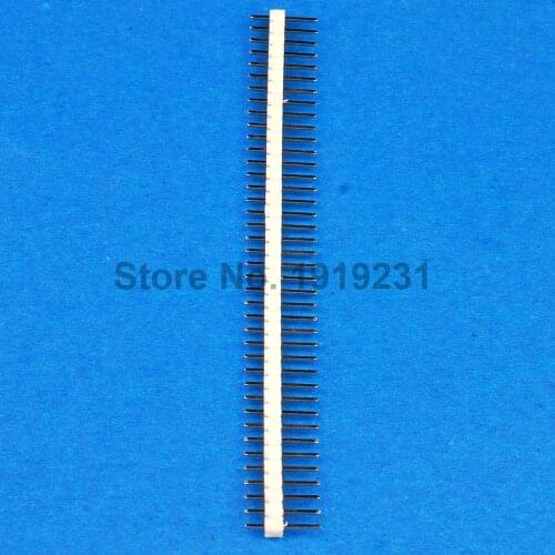 50PCS 1*40P Single Row Needle Straight Needle 2.54mm Pitch White