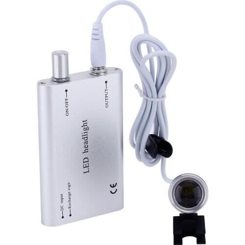 1pc 110-240V Portable Dental LED Rechargeable Headlight Lamp Light for Magnifier EU Plug Black