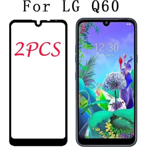2PCS Full Glue Full Cover Tempered Glass For LG Q60 Screen Protector protective film For LG K50 Glass