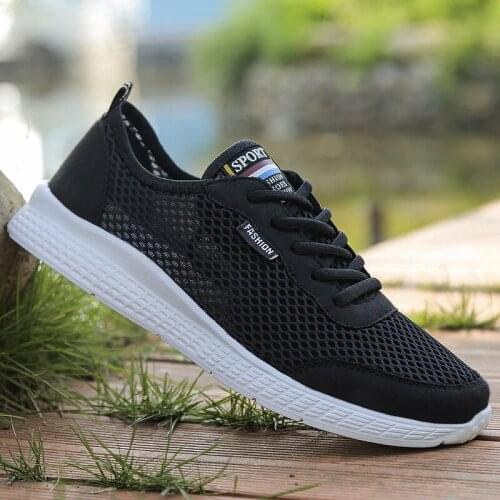 2021 Sneakers Couple Shoes Flats Casual Man Shoes Lace-Up Mesh Light Breathable Female zapatillas de deporte para mujer NanX425