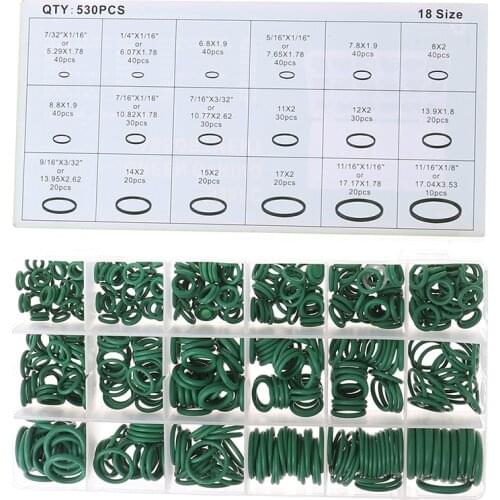 2021 New 530Pcs Seal O-ring Repair Car Air Conditioning Rubber Sealant Box Set
