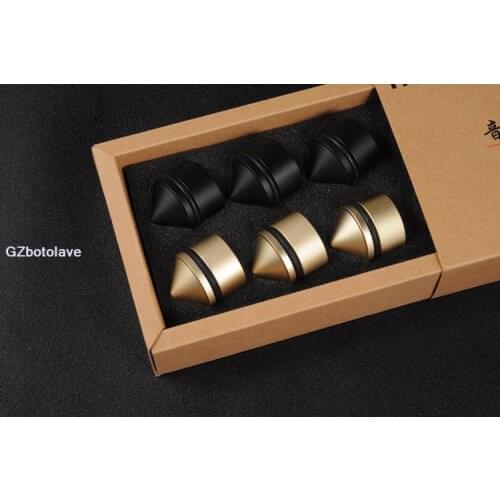 4 pcs good quality amplifier aluminum feet CD player speaker Shockproof foot nail golden and black for choose