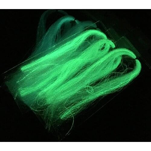 6Pack*lUMINOUS Tinsel Twisted Fly FishingTying Crystal Flash Hook Lure Trout Bass fly Fishing Tying Material Sabaki Rig Bait