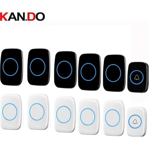 With 5 receivers bell sets wireless door bell set by 110-220V wireless doorbell ip44 300M door chime door ring for villa