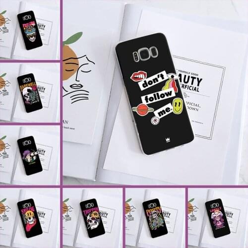 Phone Case For Samsung Galaxy S5 S6 S7 Edge S8 S9 Plus Case Silicone Skull Skeleton Flower Back Cover For Samsung Note 9 8 5 4