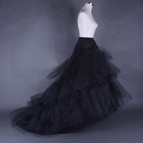 Black Plus size 2 Ring Wedding Gown Train Petticoat Crinolines Full Slips Underskirt USA SIZE 16W 18W 20W 22W 24W