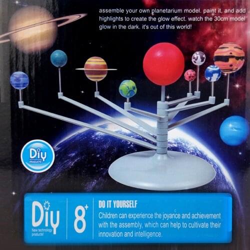 DIY Assembling Solar System Nine Planets Planetarium Model Kit Astronomy Science Project Early Education Toys for Kid Teenager