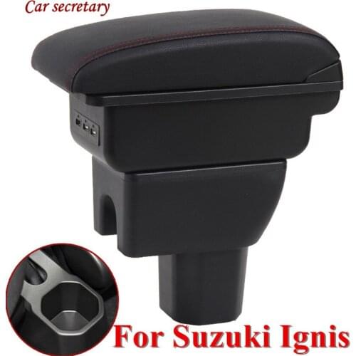 For Suzuki Ignis Armrest Box Central Store Content Box Products Interior Armrest Storage Car-styling Accessories 2016-2018