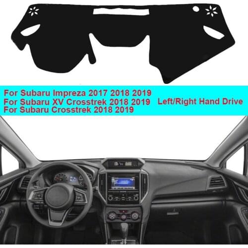 2 Layers Car Inner Dashboard Cover Dash Mat Carpet Cushion Cape For Subaru Impreza 2017 2018 2019 Subaru XV Crosstrek 2018 2019
