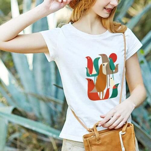 Camisas mujer harajuku T-shirt short sleeve multicolor basic style summer women tees plus size S-5XL WX248