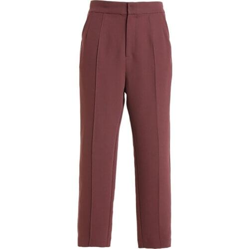 Gowani office lady elegant high waist straight suit pants women trousers