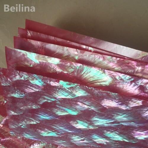 1lot(5pcs) red back fan patterin paua abalone shell sheet for home decoration matrerials and wood inlay size240mm/140mm