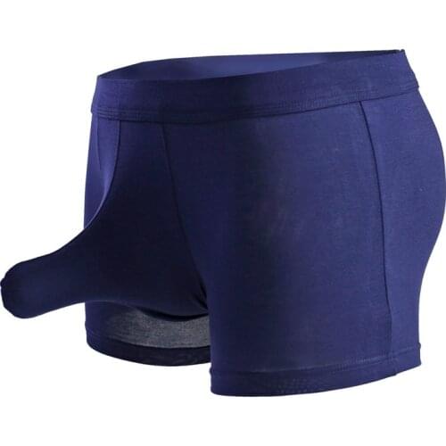 Modal Underwear for Men Elephant Nose Bulge Pouch Boxers Sexy Boxershorts Mens Underpants Solid Male Boxer Shorts Trunks Cuecas