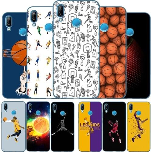 Basketball Soft Silicone Phone Case For Huawei P9 P10 P20 P30 P40 LITE P20 P30 P40 PRO P smart Y6 Y7 Y9 Prime nova 3i