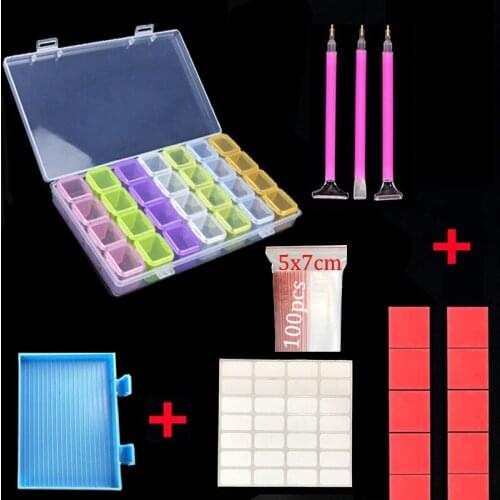 5D Diamond painting Accessories Tools Kits Diamond Embroidery Cases PP plastics Box Organizer Storage boxes