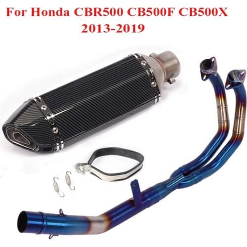 Motorcycle Exhaust Tip Muffler Silencer Modified Exhaust Connect Tube for Honda CBR500R CB500F CB500X 2013-2019