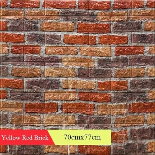 3D Wall Sticker Imitation Brick Bedroom Decor Waterproof Self-adhesive Wallpaper For Living Kids Room Decoration