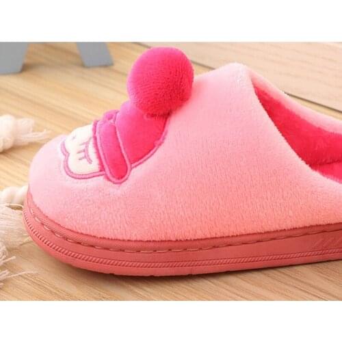 New cotton slippers womens thick-soled winter cute couple indoor warm cotton drag non-slip half-pack with womens cotton shoes