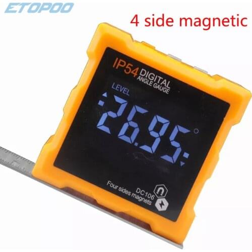 NEW 2 Sides Mini Magnets Digital Protractor electronic Inclinometer Digital Bevel Box Level Tool Electronic Angle Gauge