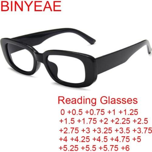 Small Rectangle Women Blue Light Reading Glasses Vintage Brand Designer Square Transparent Glasses Prescription Degree +1.5 +2.0