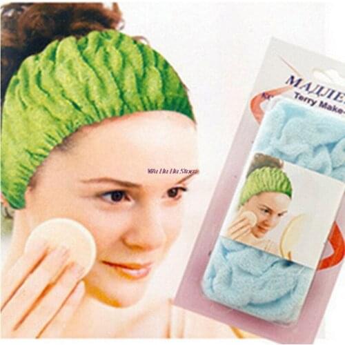 2016 New Pink Spa Bath Shower Make Up Wash Face Cosmetic Headband Hair Band Accessories