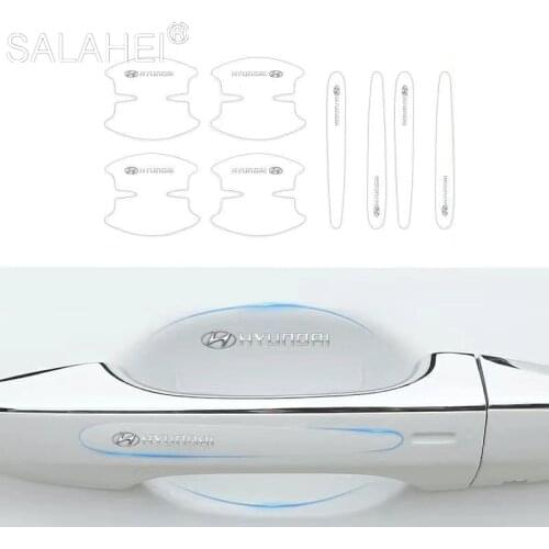 TPU Car Door Bowl Handle Transparent Invisible Stickers For Hyundai Mistra Lafesta Elantra Accent IX35 I20 I30 I10 Azera Sonata