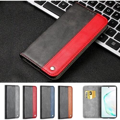 Luxury Leather Case For Samsung Galaxy Note10 S10 S9 S8 Plus S6 S7Edge Retro Flip J4 J6 Plus J3 J5 2017 Card Holder Cover Coque