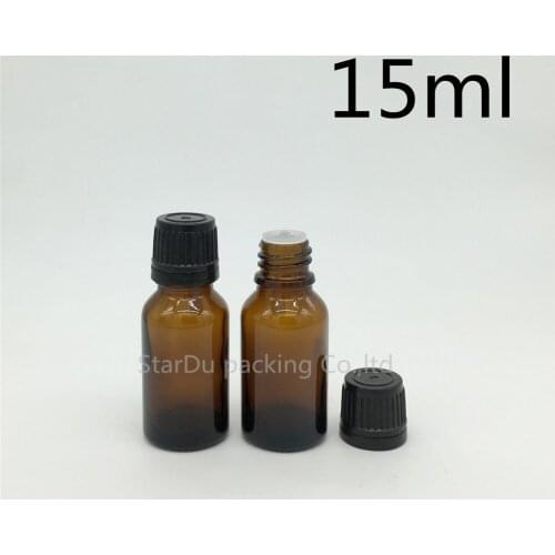 Retail 250pcs/lot 15ML Cobalt amber Glass Packing Bottles, Essential Oil With Screw On Cap, Reducer Bottles