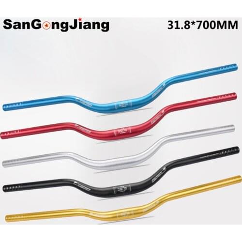 Ew Bicycle handlebar Aluminum alloy handlebar 31.8*700mm Road /Mountain bike climbing bike large angle Bicycle steering wheel