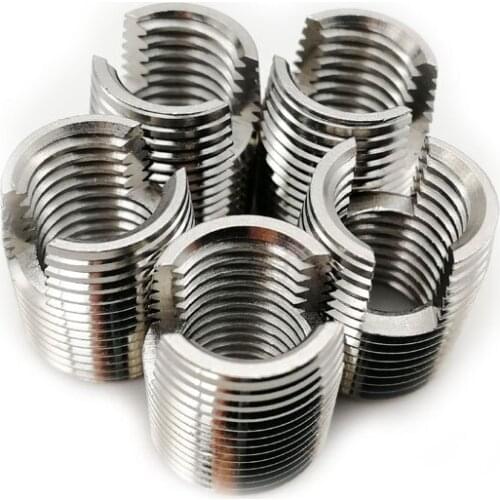 Self-Tapping Inserts M2 M2.5 M3 M4 M5 M6 M8 M10 M12 threaded insert Metal thread repair kit Stainless Steel helicoil rosca