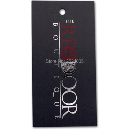 Garment silver printing/stamping paper hang tag/clothing glossy paper swing tags/matte paper tags/labels 1000 pcs a lot